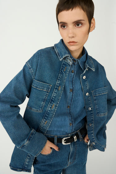 Tomorrow TMRW Arizona Oversize Shirt Wash Soho Blue Shirts & Blouses 51 Denim Blue