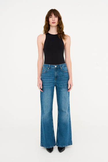 Tomorrow TRW-Aimee Loose Flare Jeans Wash Belgravia Jeans & Pants 51 Denim Blue