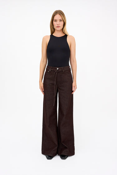 Tomorrow TRW-Arizona Belted Jeans Wash Antique Jeans & Pants Wine Red