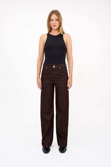 Tomorrow TRW-Brown Jeans Wash Antique Jeans & Pants Wine Red