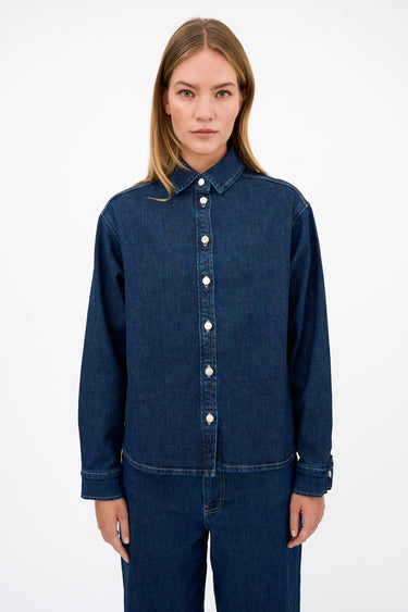 Tomorrow TRW-Ellen Shirt Wash Andong Shirts & Blouses 51 Denim Blue