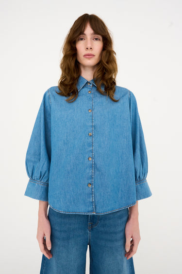 Tomorrow TRW-Key Hepburn Shirt Bright Boston Shirts & Blouses 51 Denim Blue