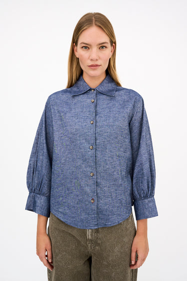 Tomorrow TRW-Key Hepburn Shirt Wash Omaha Shirts & Blouses 51 Denim Blue