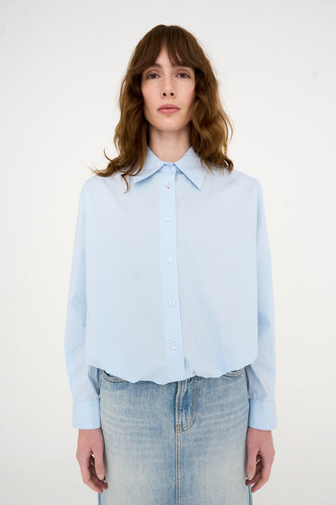 Tomorrow TRW-Petra drawstring shirt Shirts & Blouses Blue Shadow