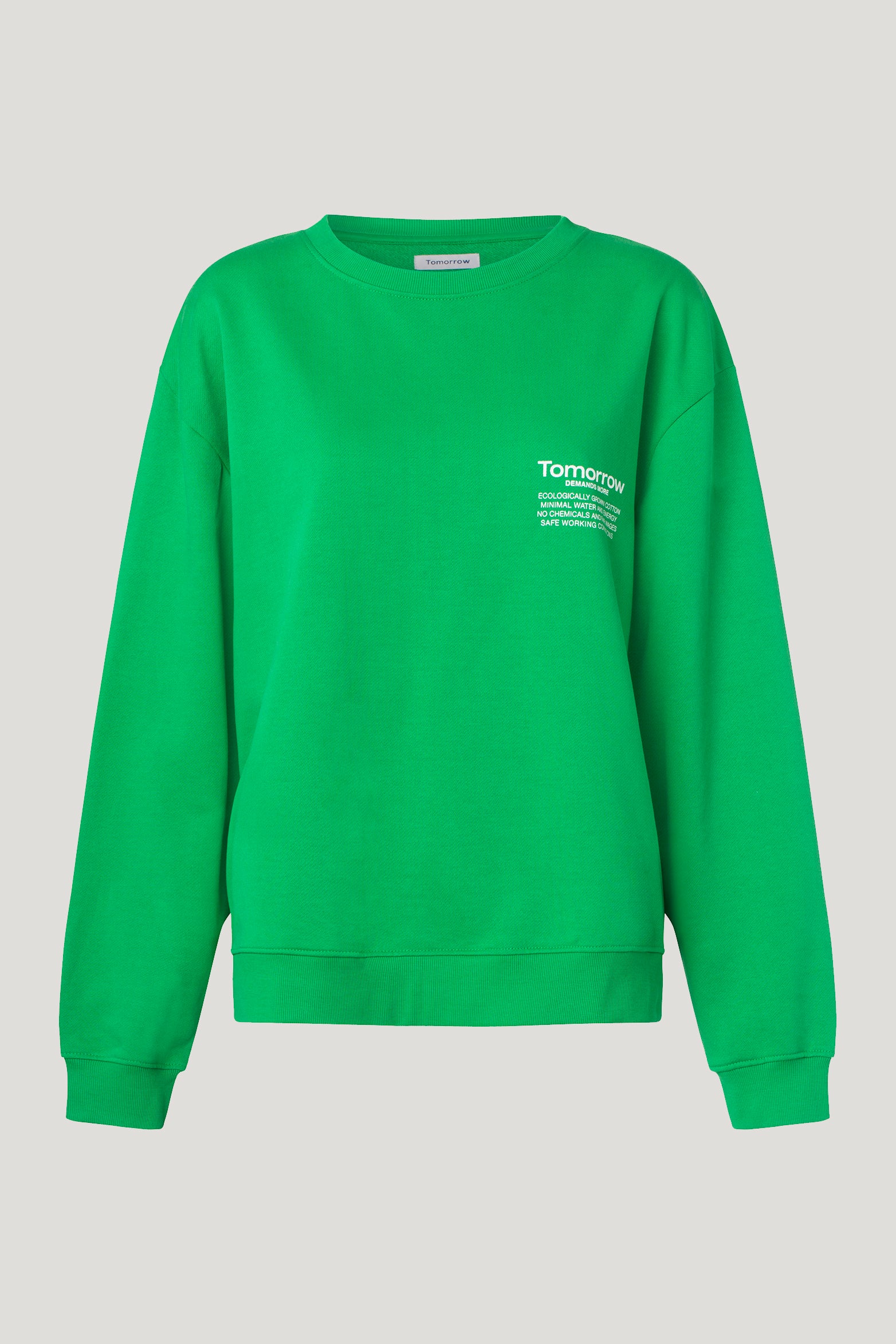 Tomorrow TD Essential O-neck Sweat Shirts & Blouses 671 Earth Green