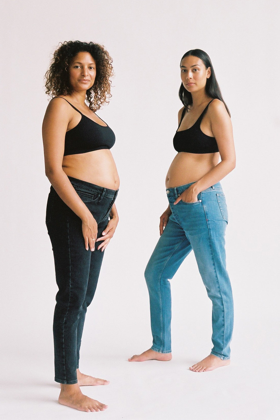 Classic black tight-leg maternity pants › MONAMOON