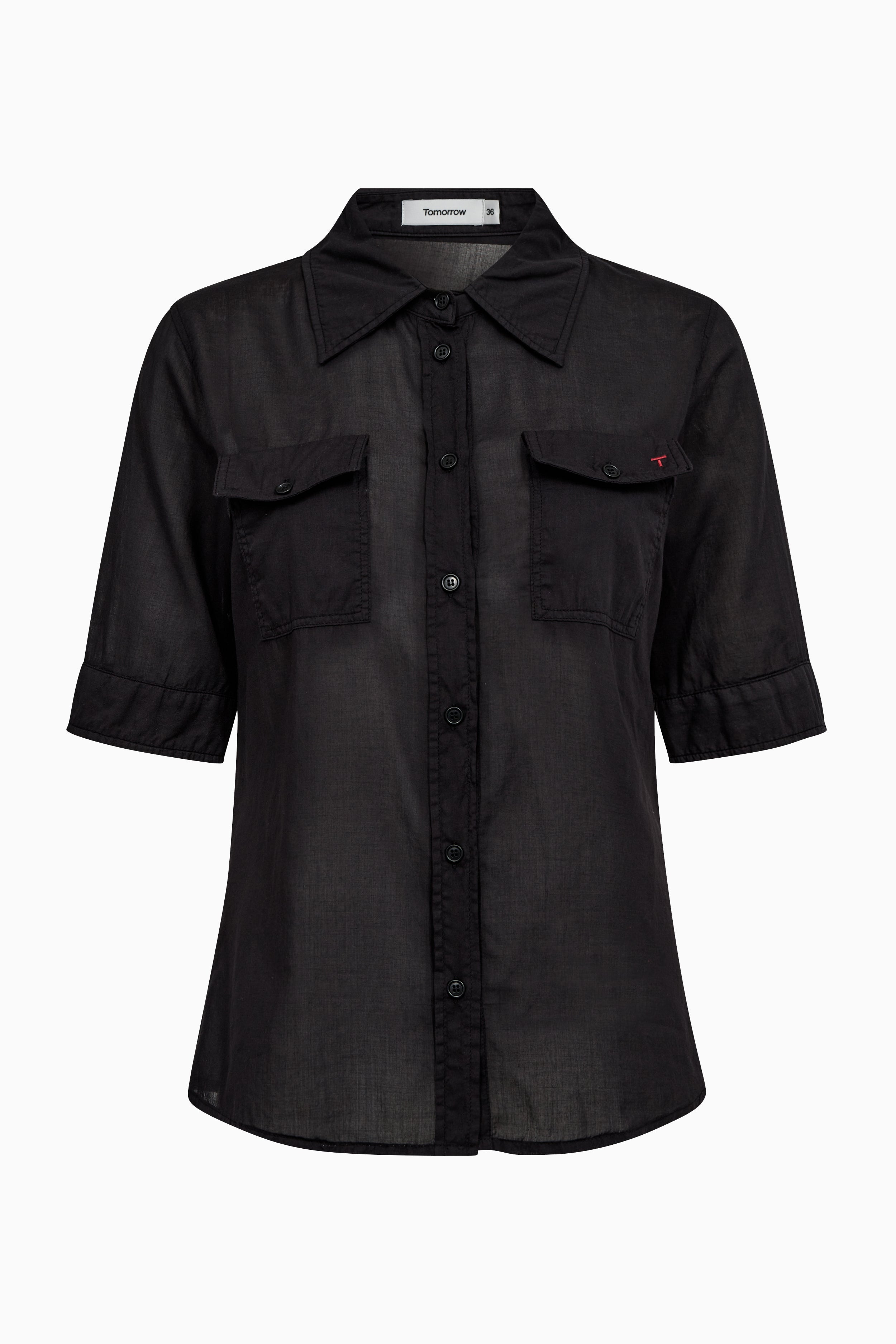 Tomorrow TMRW Charlotta Transparent Shirt - Color Shirts & Blouses 9 Black