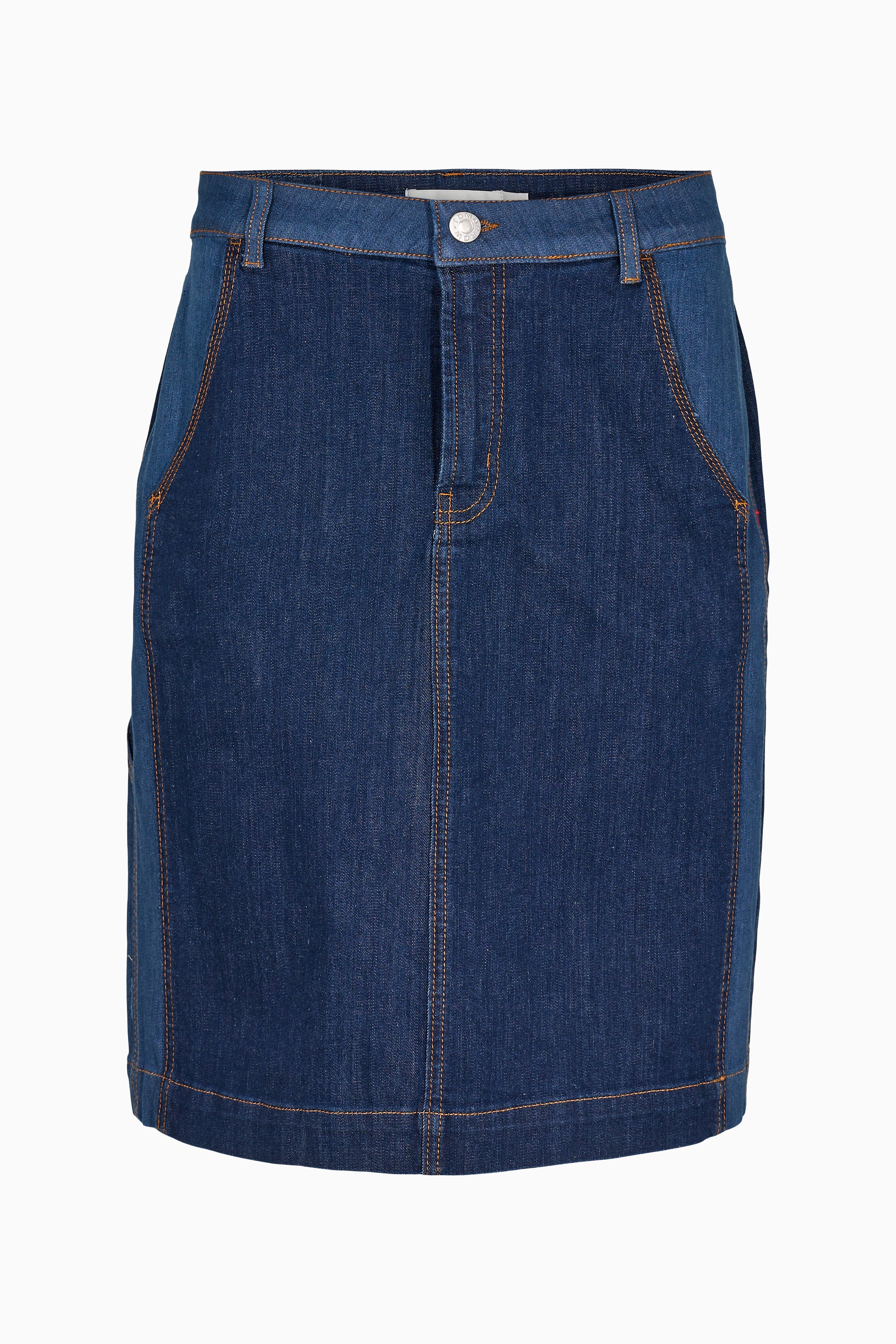 Tomorrow TMRW Lincoln Worker Block Skirt - Florence Skirt 51 Denim Blue