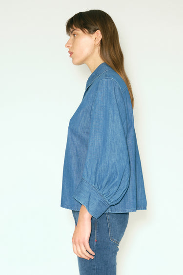 Tomorrow TMRW New Hepburn Shirt - Bright Heritage Shirts & Blouses 51 Denim Blue