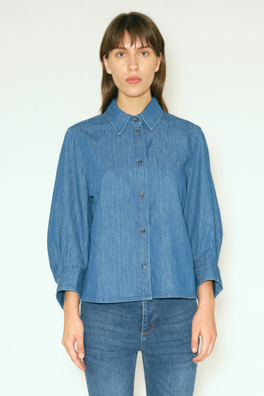 Tomorrow TMRW New Hepburn Shirt - Bright Heritage Shirts & Blouses 51 Denim Blue