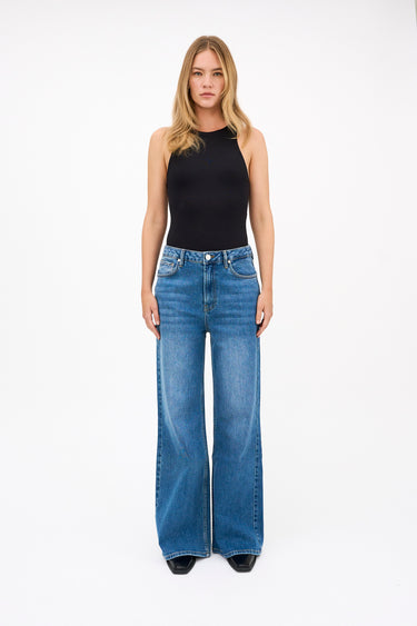 Tomorrow TRW-Aimee Loose Flare Jeans Wash Dark Iowa Jeans & Pants 51 Denim Blue