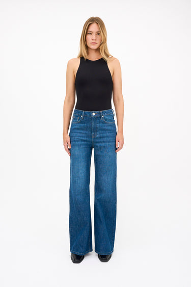Tomorrow TRW-Aimee Loose Flare Jeans Wash Piemonte Dark Blue Jeans & Pants 51 Denim Blue
