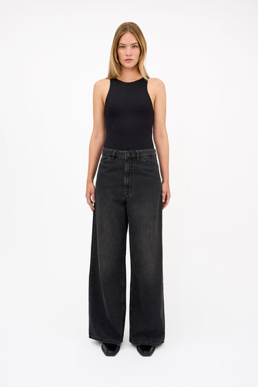 Tomorrow TRW-Angelika Belted Jeans Wash Milano Black Jeans & Pants 9 Black