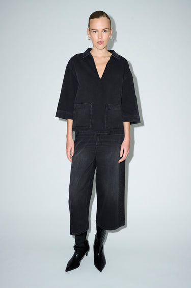 Tomorrow TRW-Angelika Culotte Jeans Wash Milano Black Jeans & Pants 9 Black