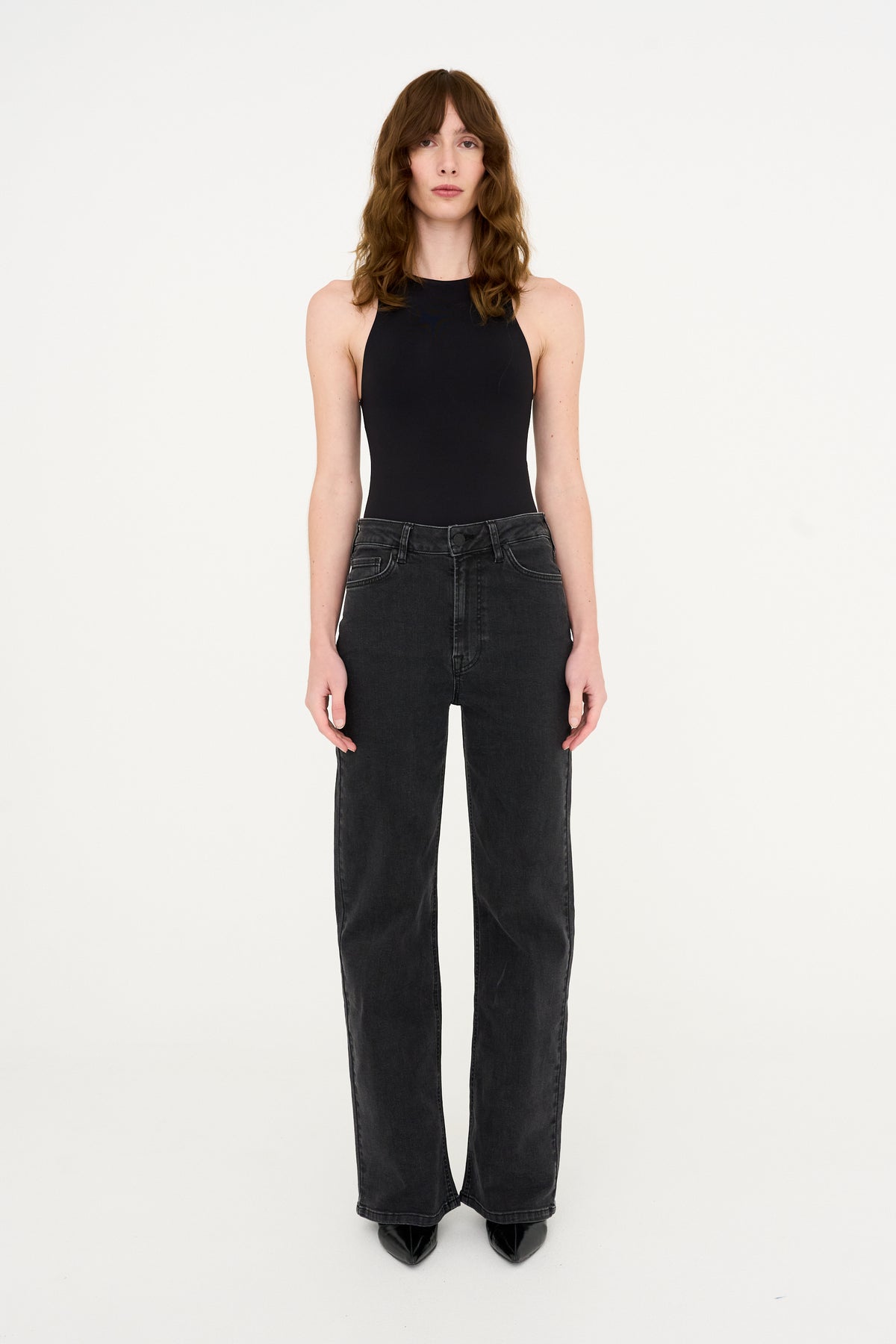 TSY ORIGINAL WIDE STRAIGHT DENIM BLACK Hidden Women