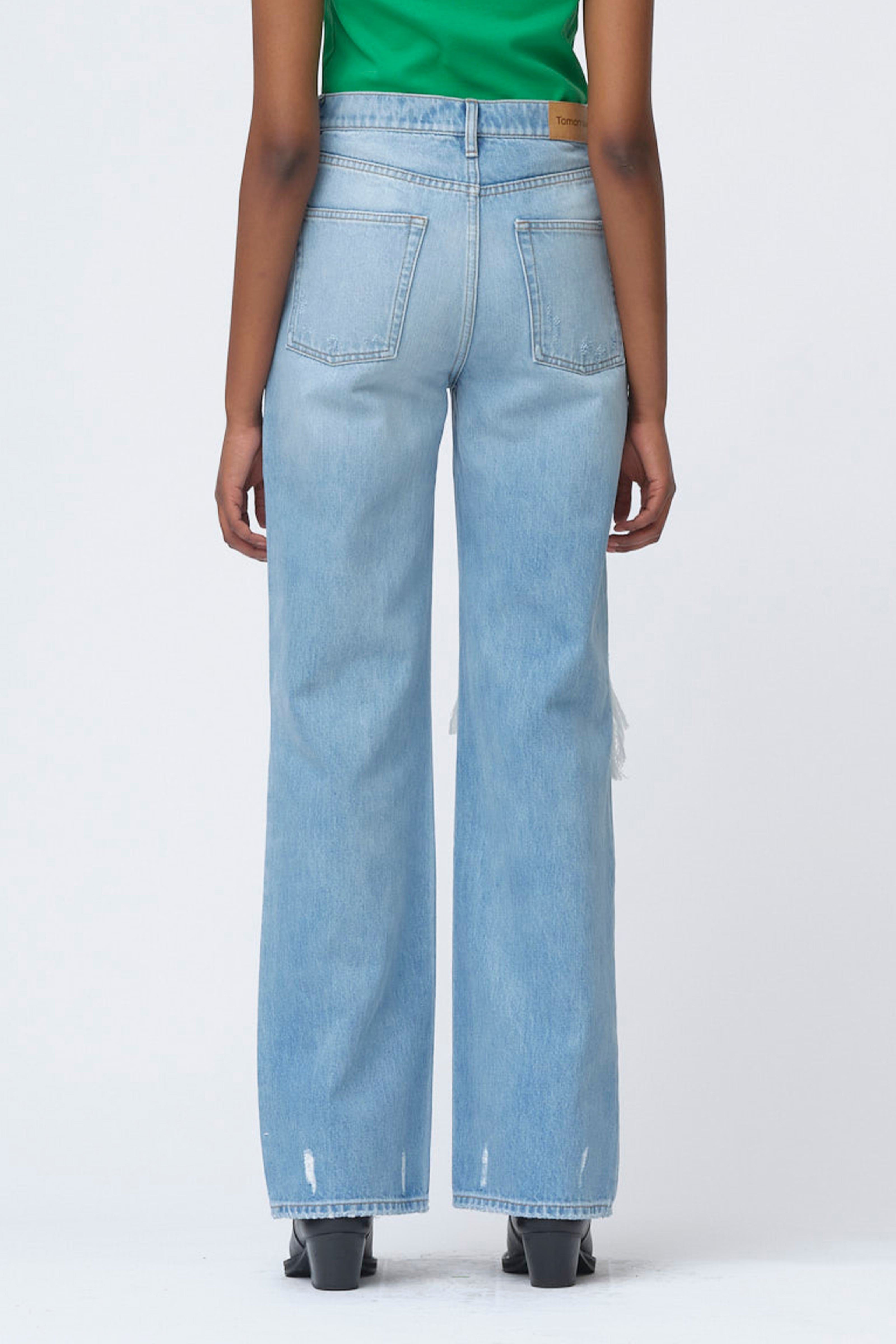 Tomorrow TRW-Brown Straight Jeans Wash San Remo Ribbed Dist. Jeans & Pants 51 Denim Blue