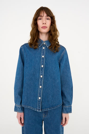 Tomorrow TRW-Ellen denim shirt wash Bakersfield Shirts & Blouses 51 Denim Blue