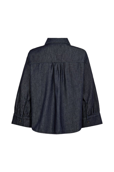 Tomorrow TRW-Key Hepburn 3/4 Shirt Wash Rinse Boston Shirts & Blouses 510 Rinse Denim