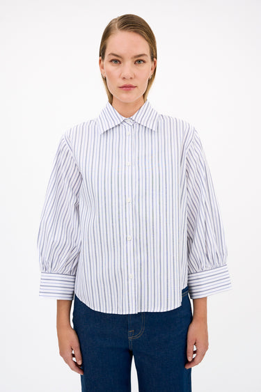 Tomorrow TRW-Key Hepburn Shirt Wash Cannes Stripe Shirts & Blouses 57 Blue striped